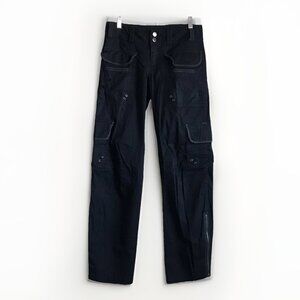 C’est Toi‎ Black Low Rise Cargo Pants Ankle Zipper Junior’s Size 3